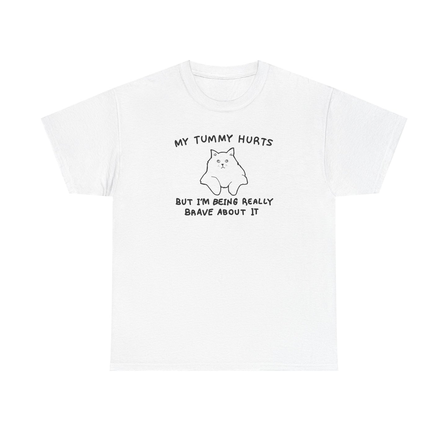 My Tummy Hurts But I’m Being Really Brave About It Cat T-Shirt
