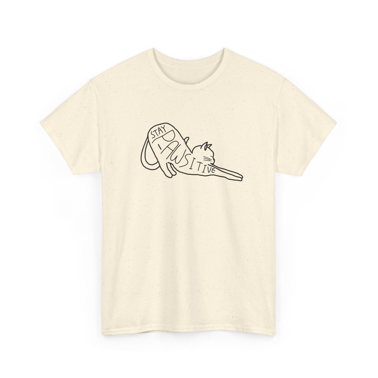 Stay Pawsitive Cat T-Shirt