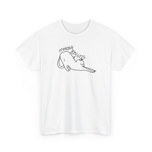 Making Biscuits Cat T-Shirt Unisex Heavy Cotton Tee