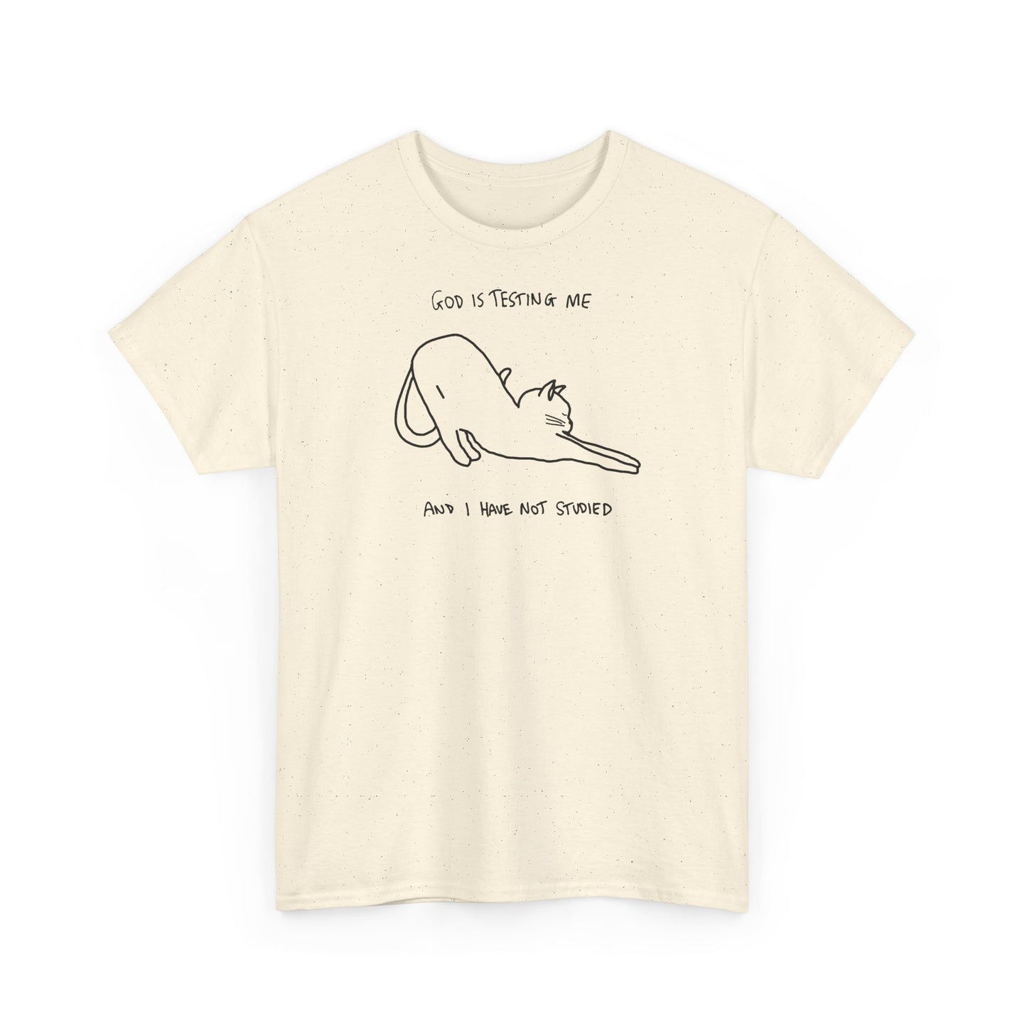God Is Testing Me and I Have Not Studied Unisex Heavy Cotton Tee