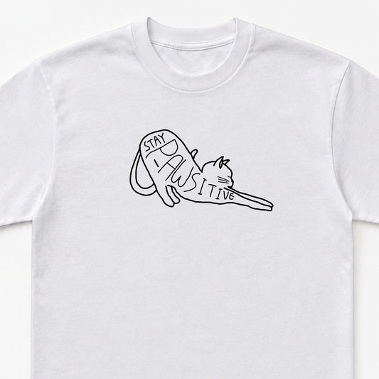 Stay Pawsitive Cat T-Shirt