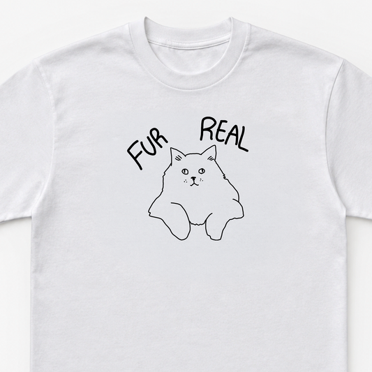 Fur Real Cat T-Shirt Unisex Heavy Cotton Tee