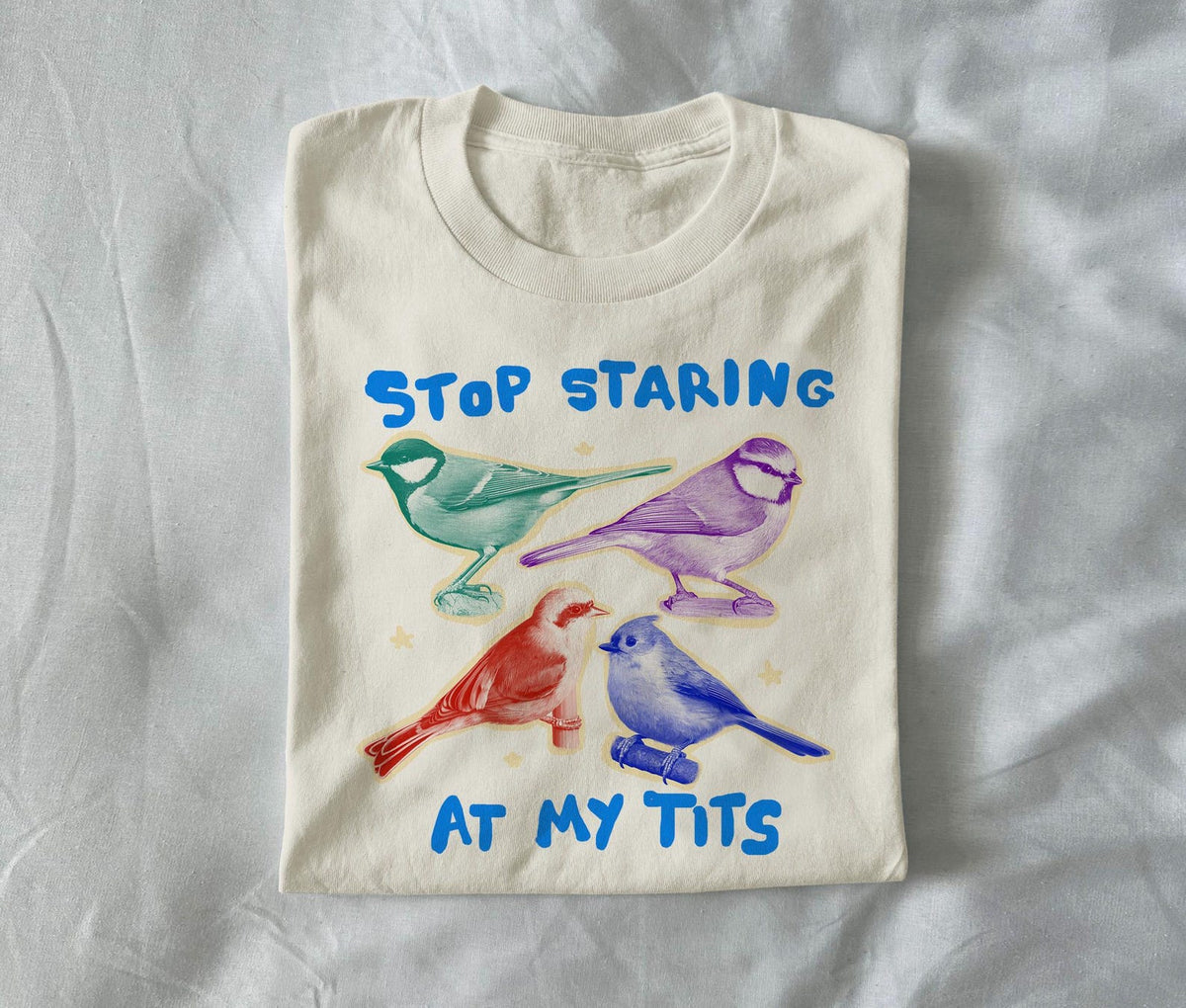 Stop staring at my tits